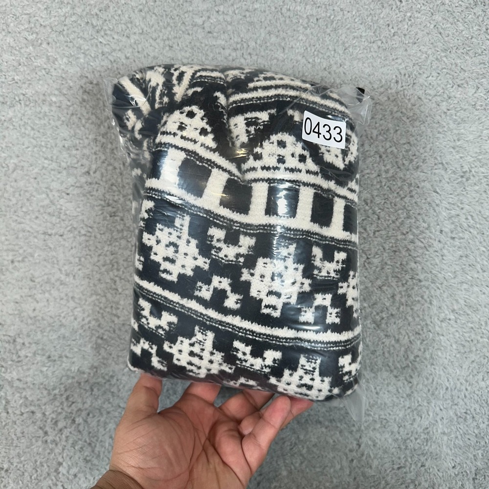 J.JILL Thick Knit Cotton Wool Blend Black & White‎ Pullover Mock Neck Sweater L - Picture 11 of 11